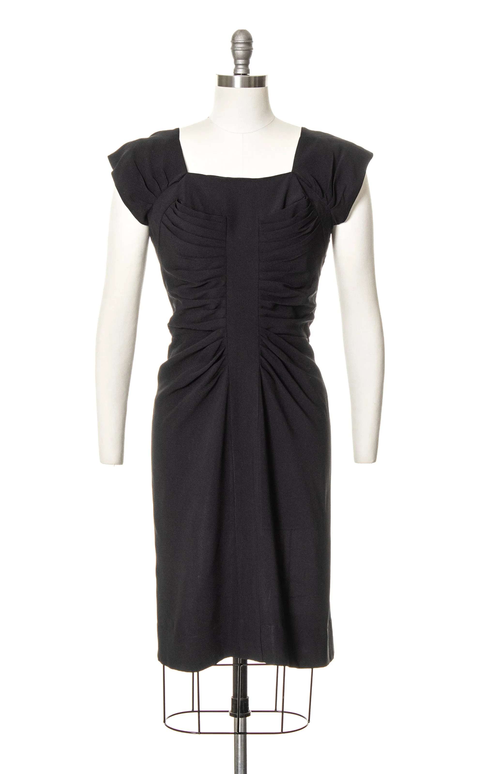 1960s LILLI DIAMOND Pleated Rayon Cocktail Dress | medium