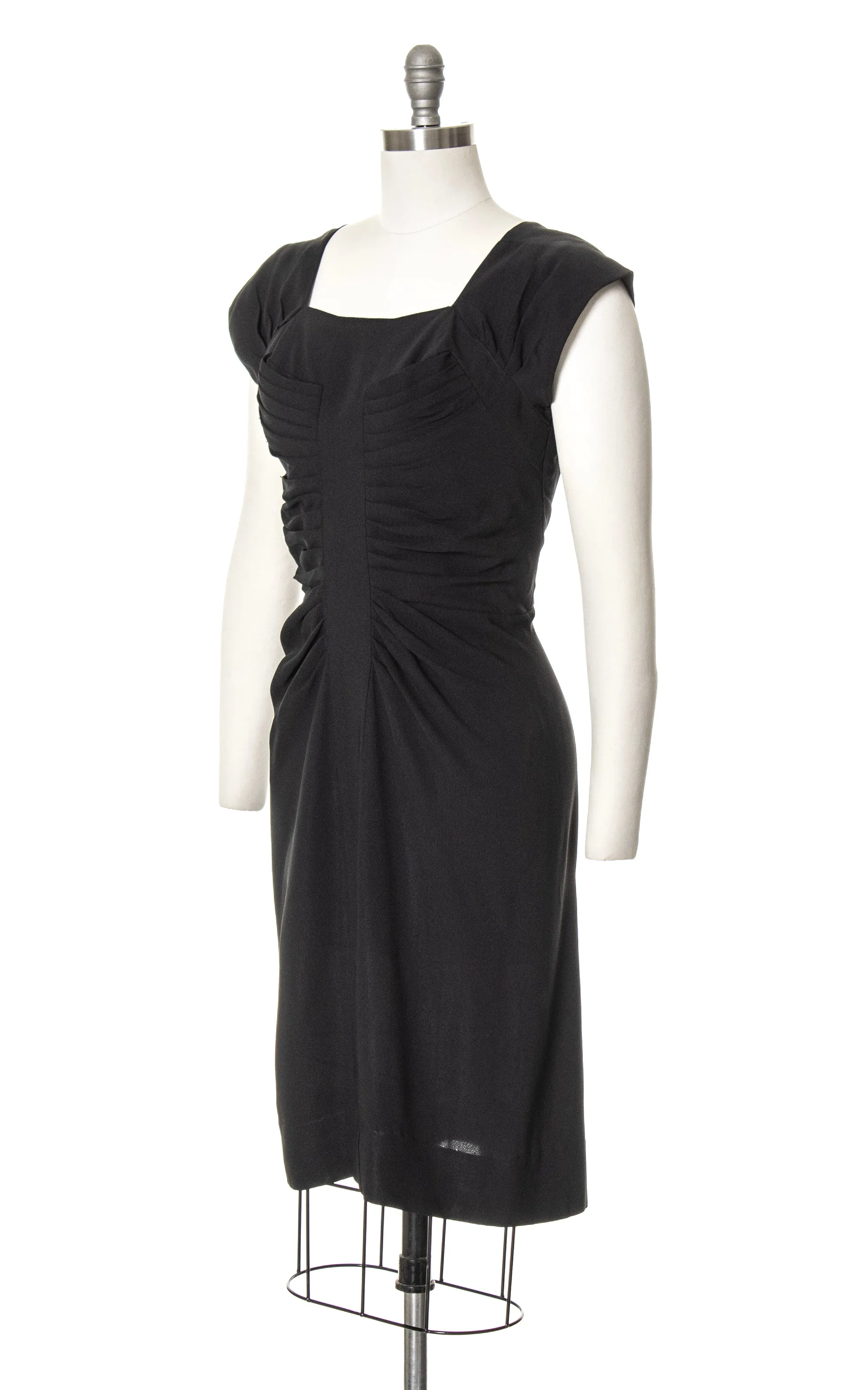 1960s LILLI DIAMOND Pleated Rayon Cocktail Dress | medium