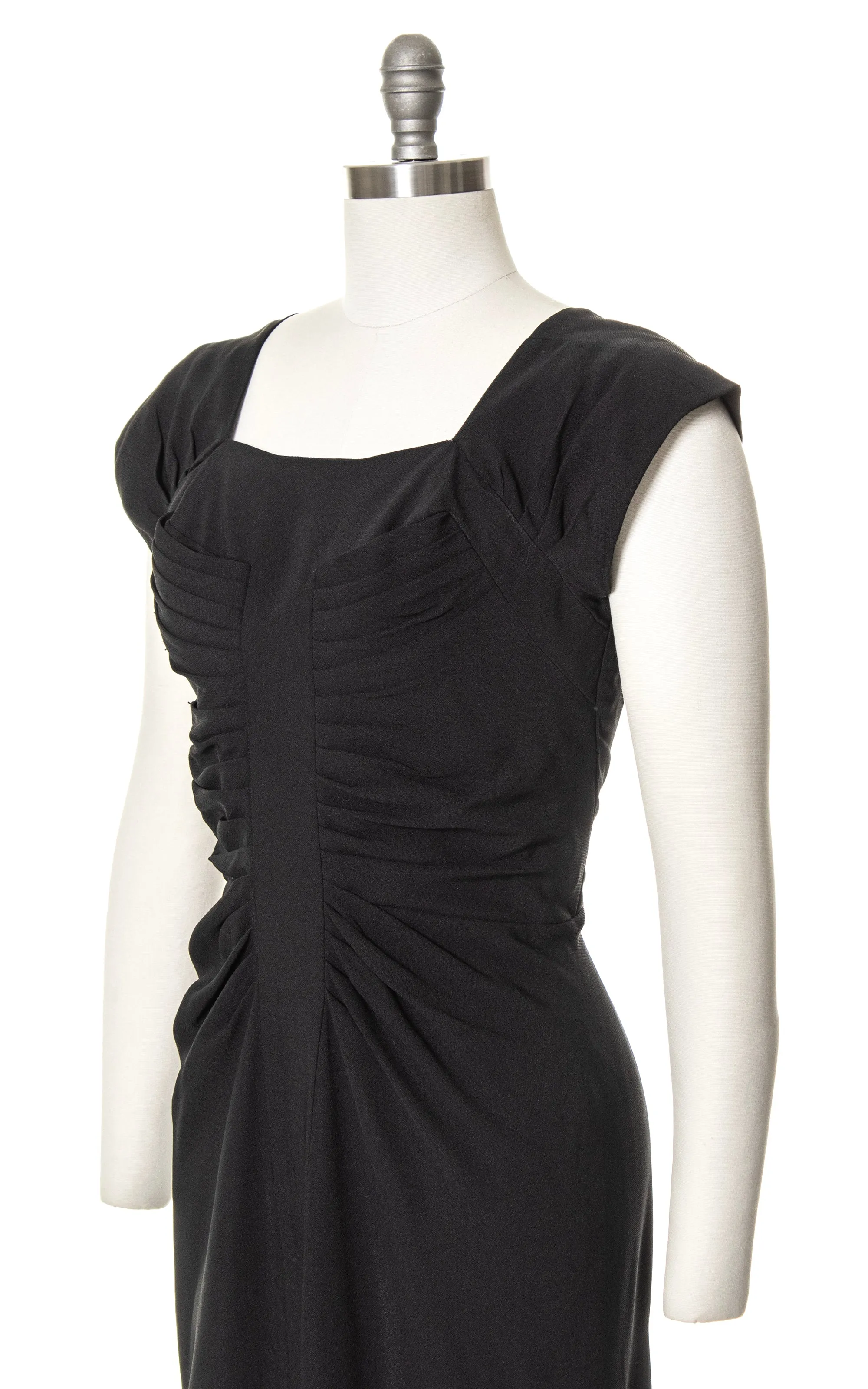 1960s LILLI DIAMOND Pleated Rayon Cocktail Dress | medium