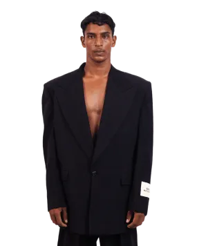 BLACK KHADDAR BLAZER