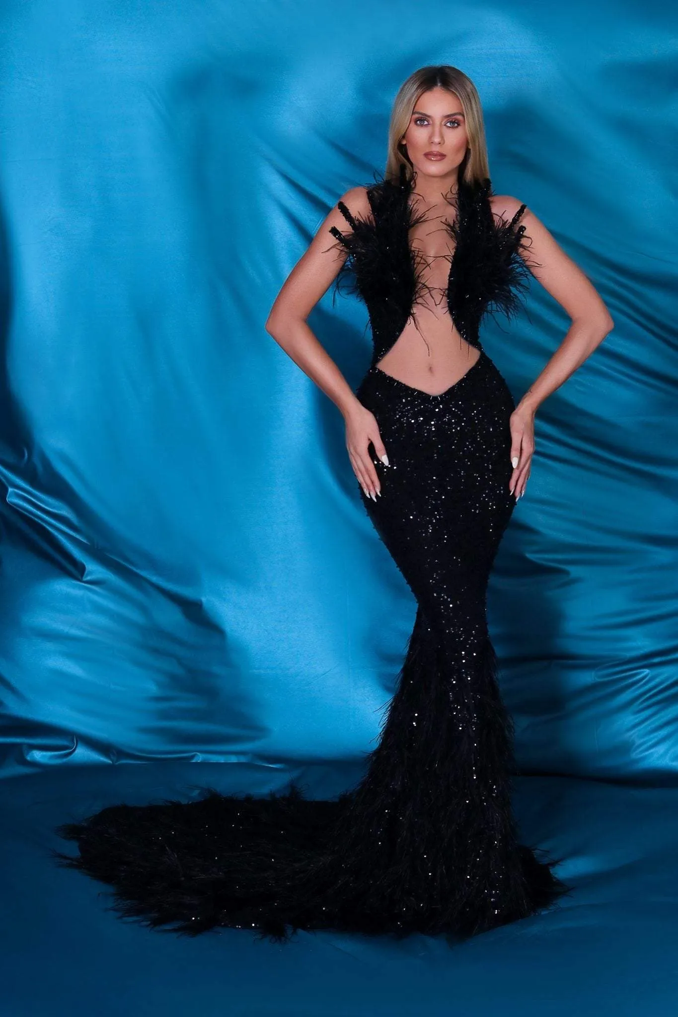 Black Mermaid Evening Dress
