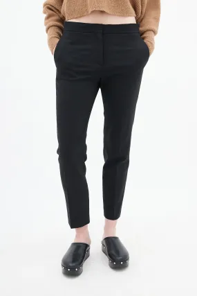 Black Wool Saville Trouser