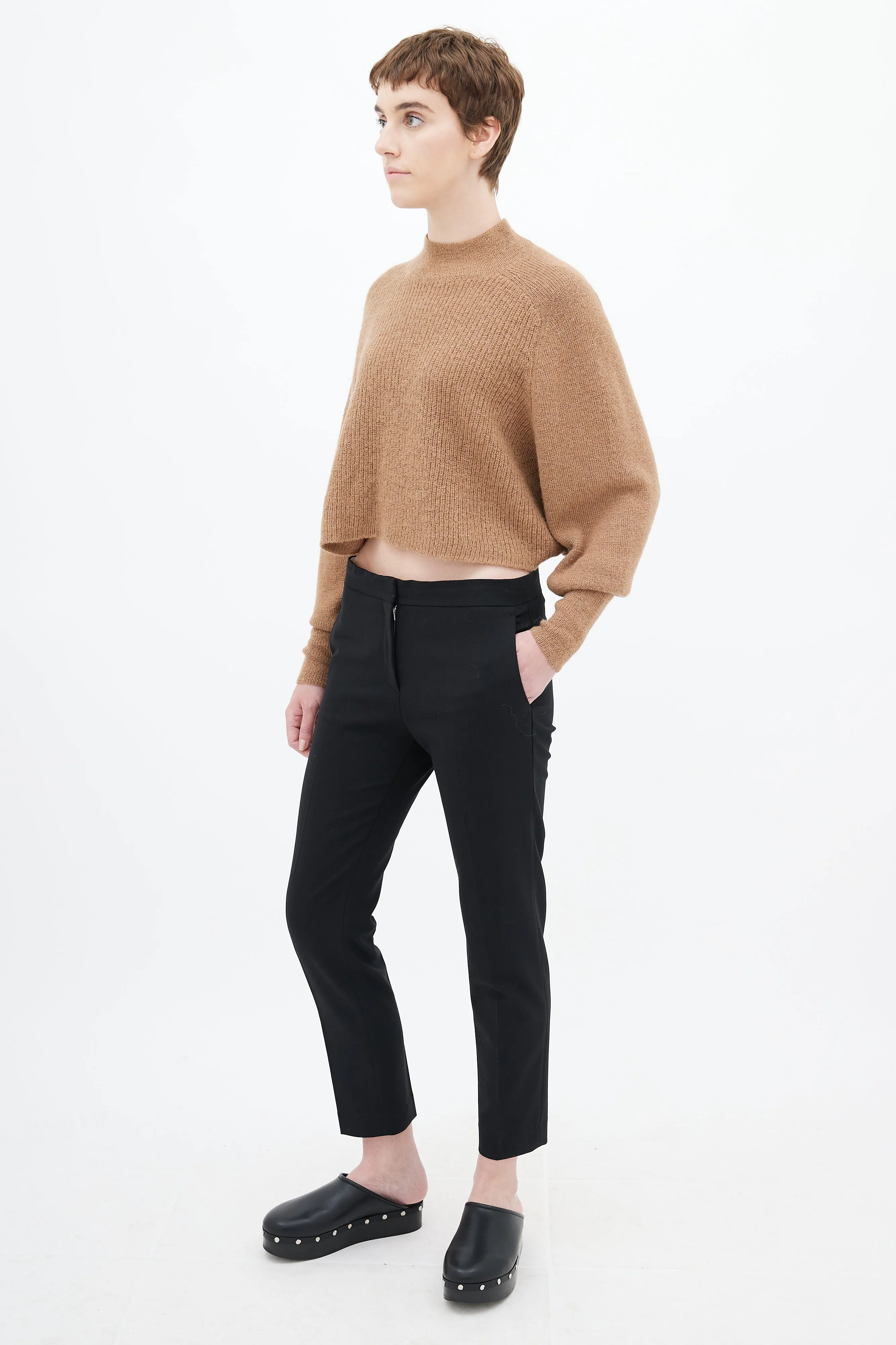 Black Wool Saville Trouser
