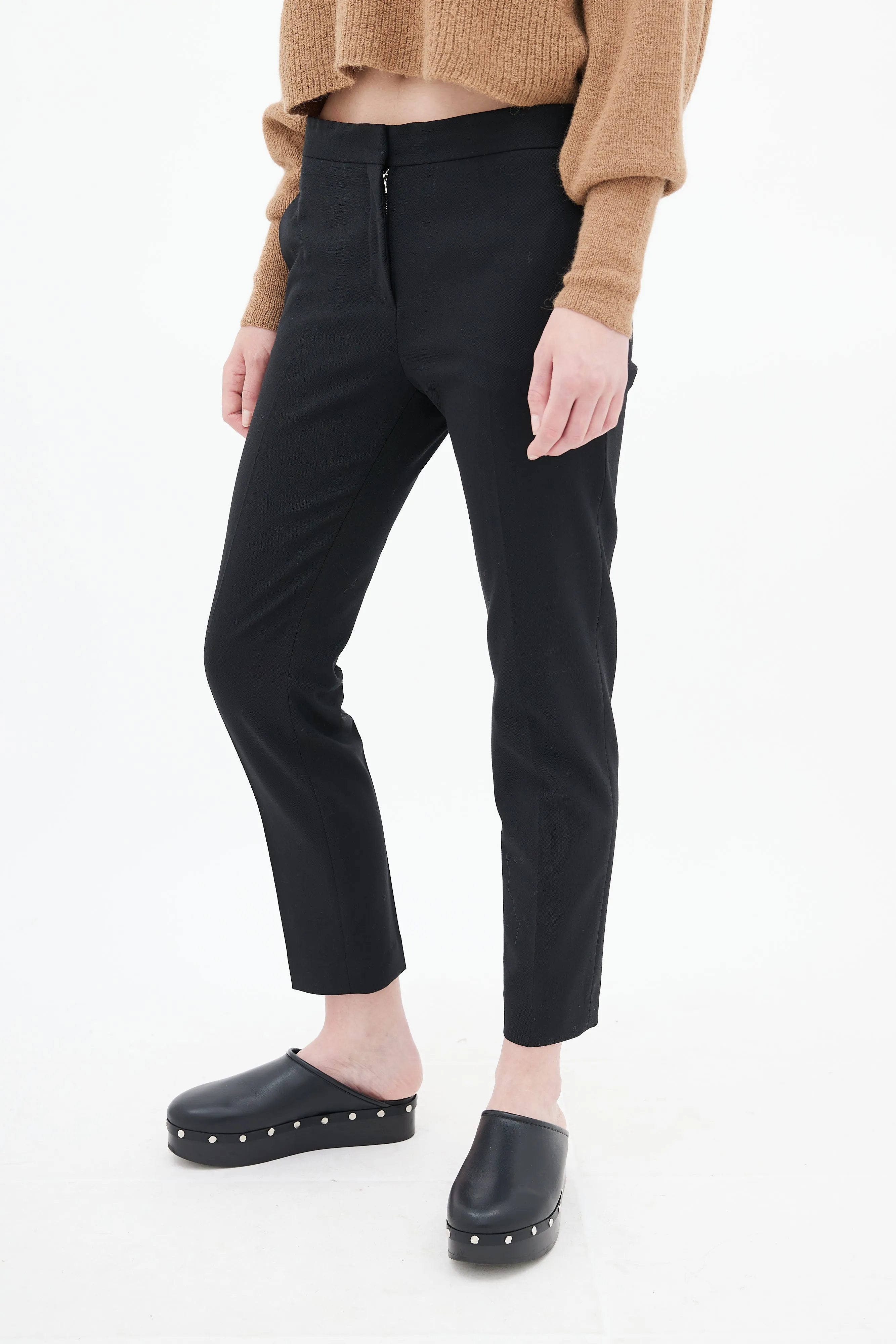 Black Wool Saville Trouser