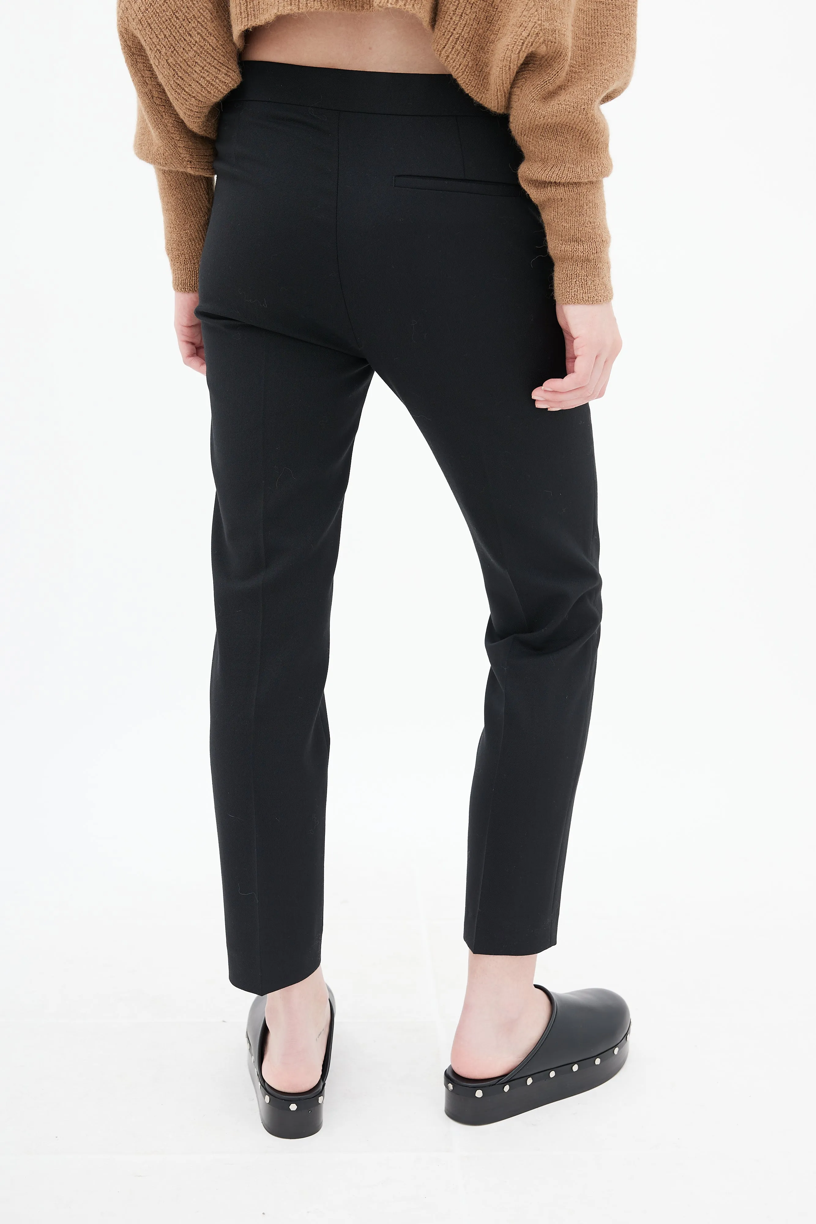 Black Wool Saville Trouser