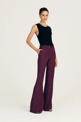 Cami High Rise Flare Pant - Bordelaise Multi