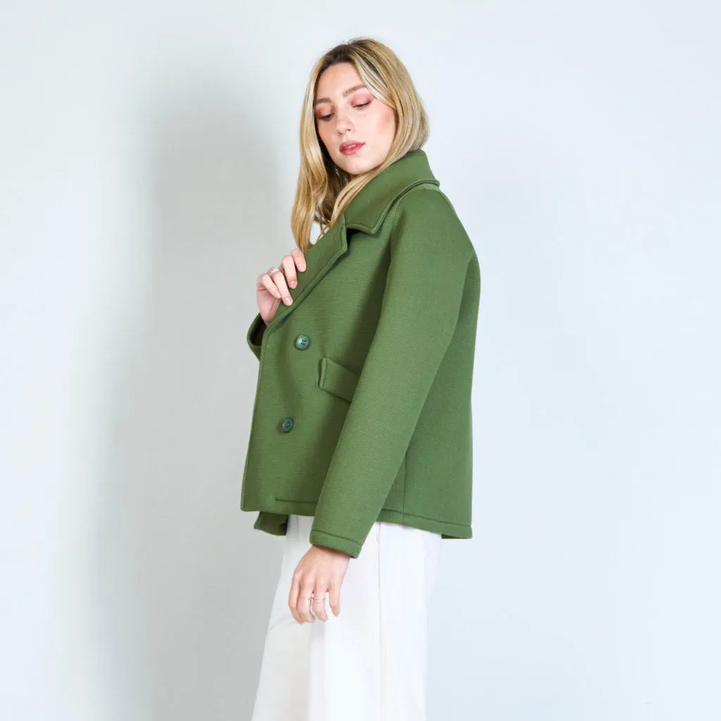 Double-breasted buttons jacket with pockets wholesale