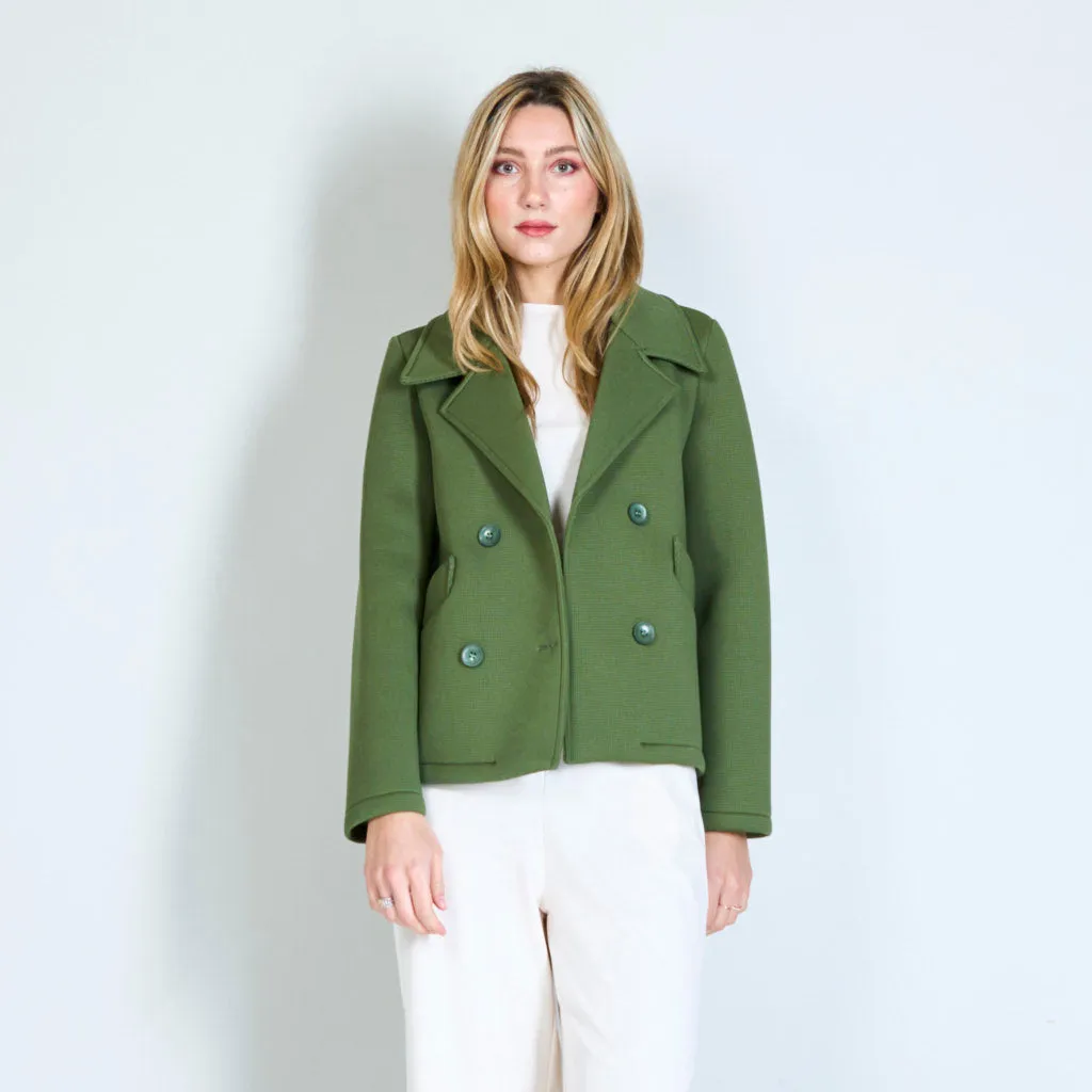 Double-breasted buttons jacket with pockets wholesale
