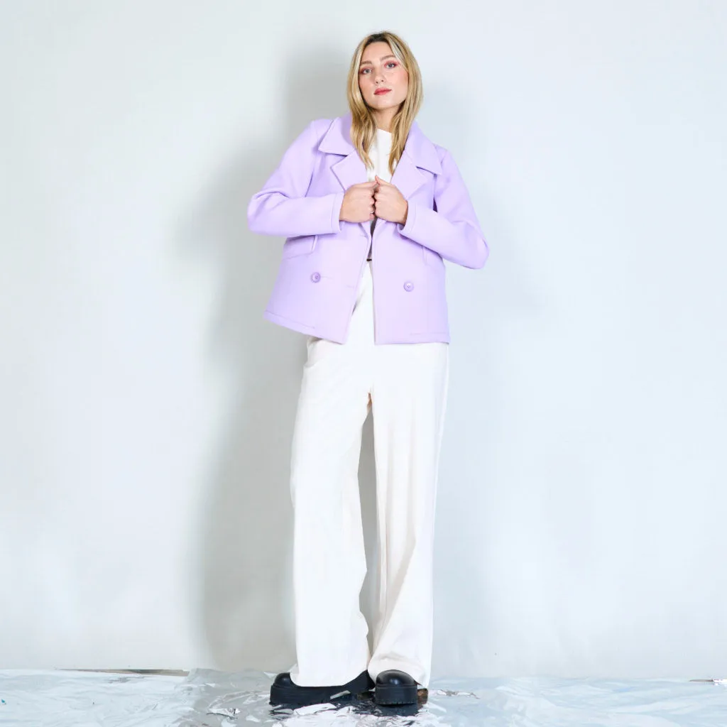 Double-breasted buttons jacket with pockets wholesale