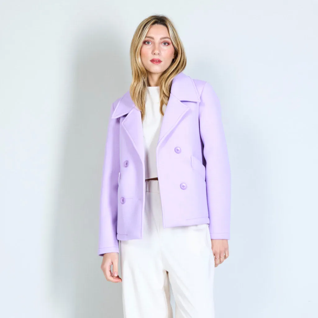 Double-breasted buttons jacket with pockets wholesale