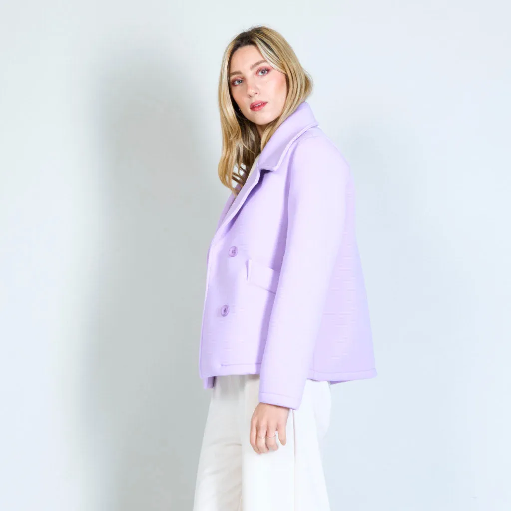 Double-breasted buttons jacket with pockets wholesale