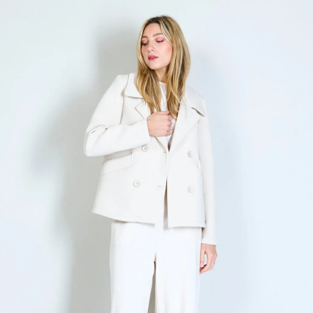Double-breasted buttons jacket with pockets wholesale