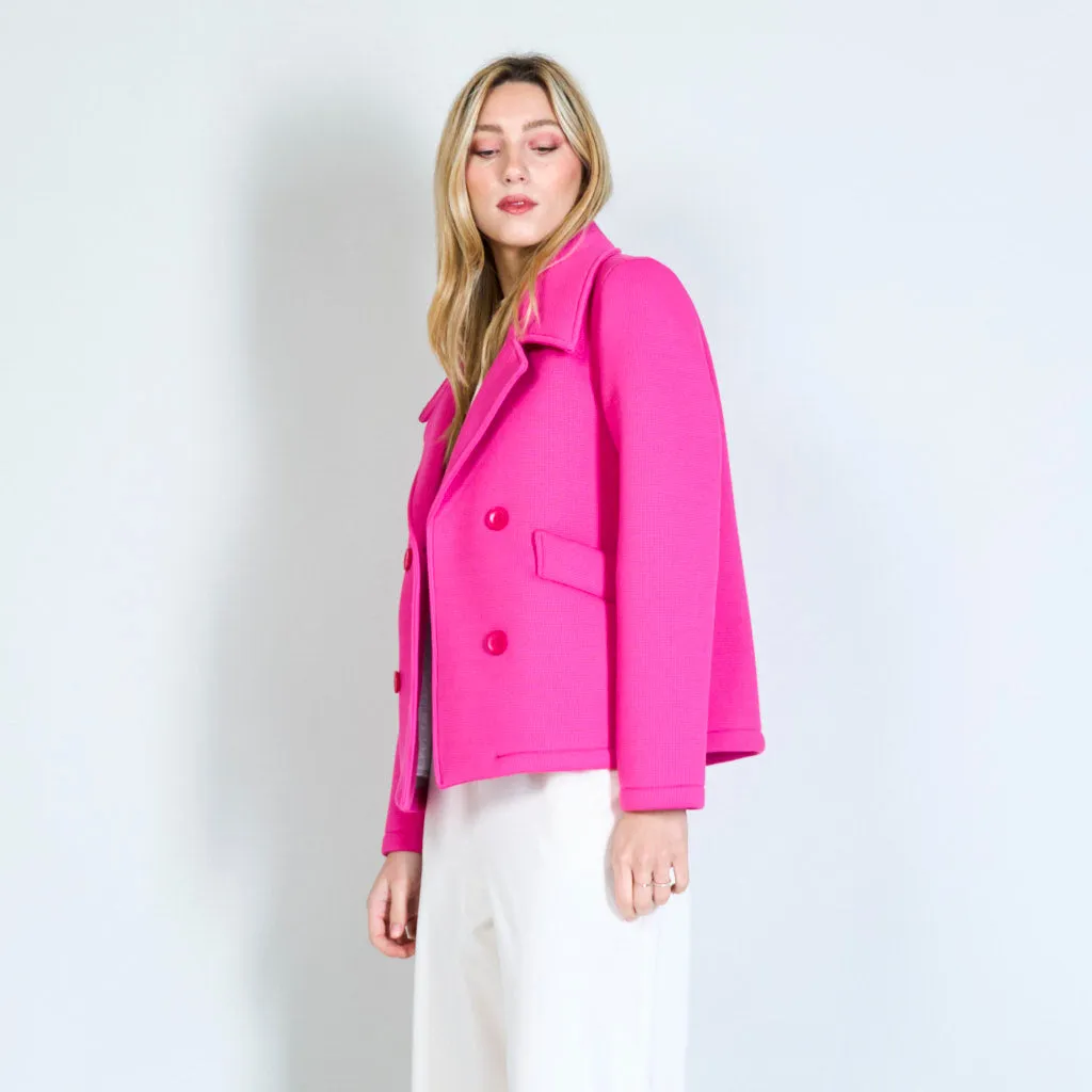 Double-breasted buttons jacket with pockets wholesale