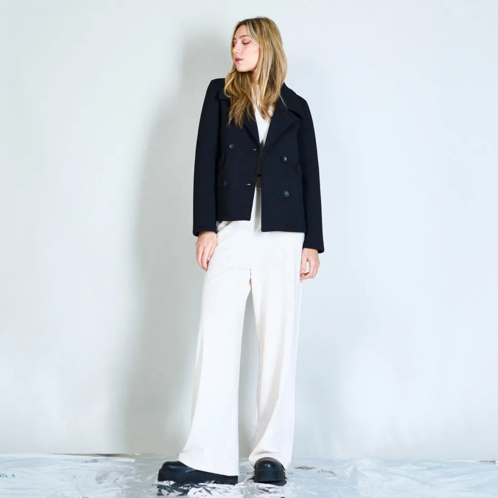 Double-breasted buttons jacket with pockets wholesale