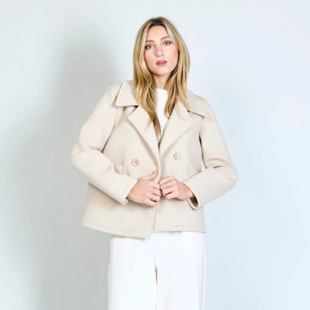 Double-breasted buttons jacket with pockets wholesale