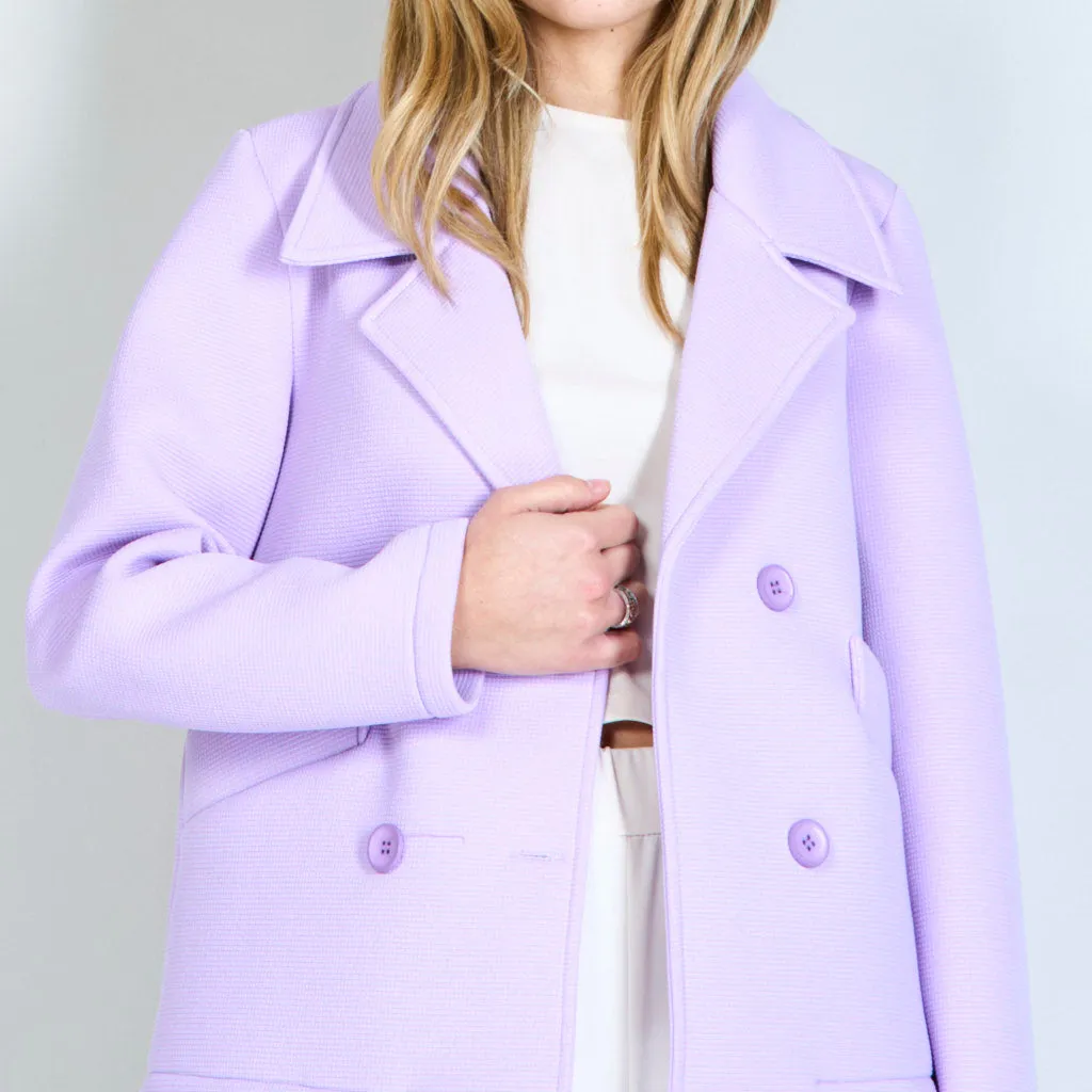 Double-breasted buttons jacket with pockets wholesale