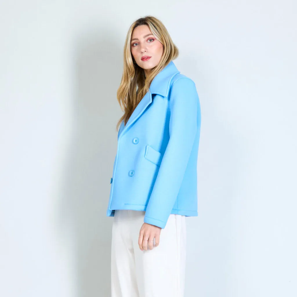Double-breasted buttons jacket with pockets wholesale