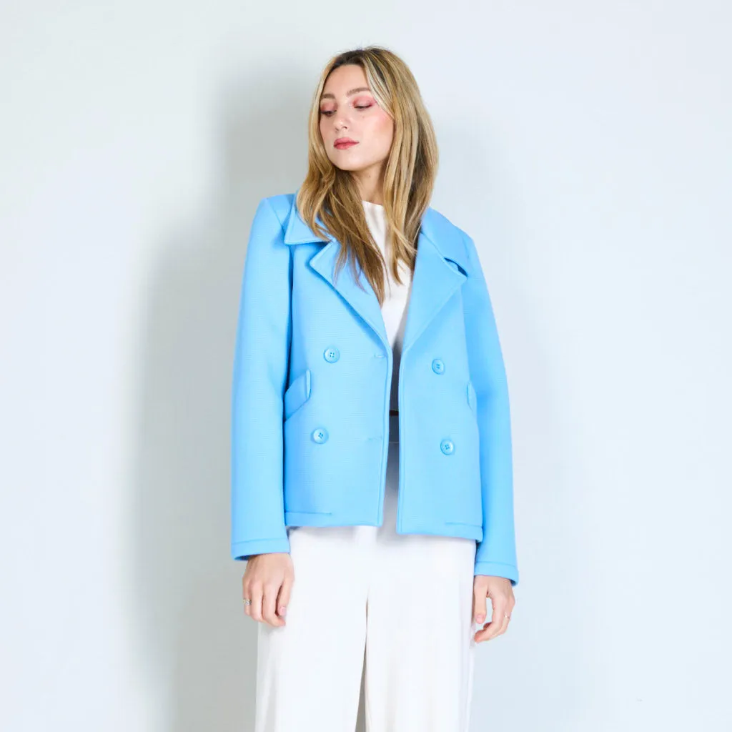 Double-breasted buttons jacket with pockets wholesale
