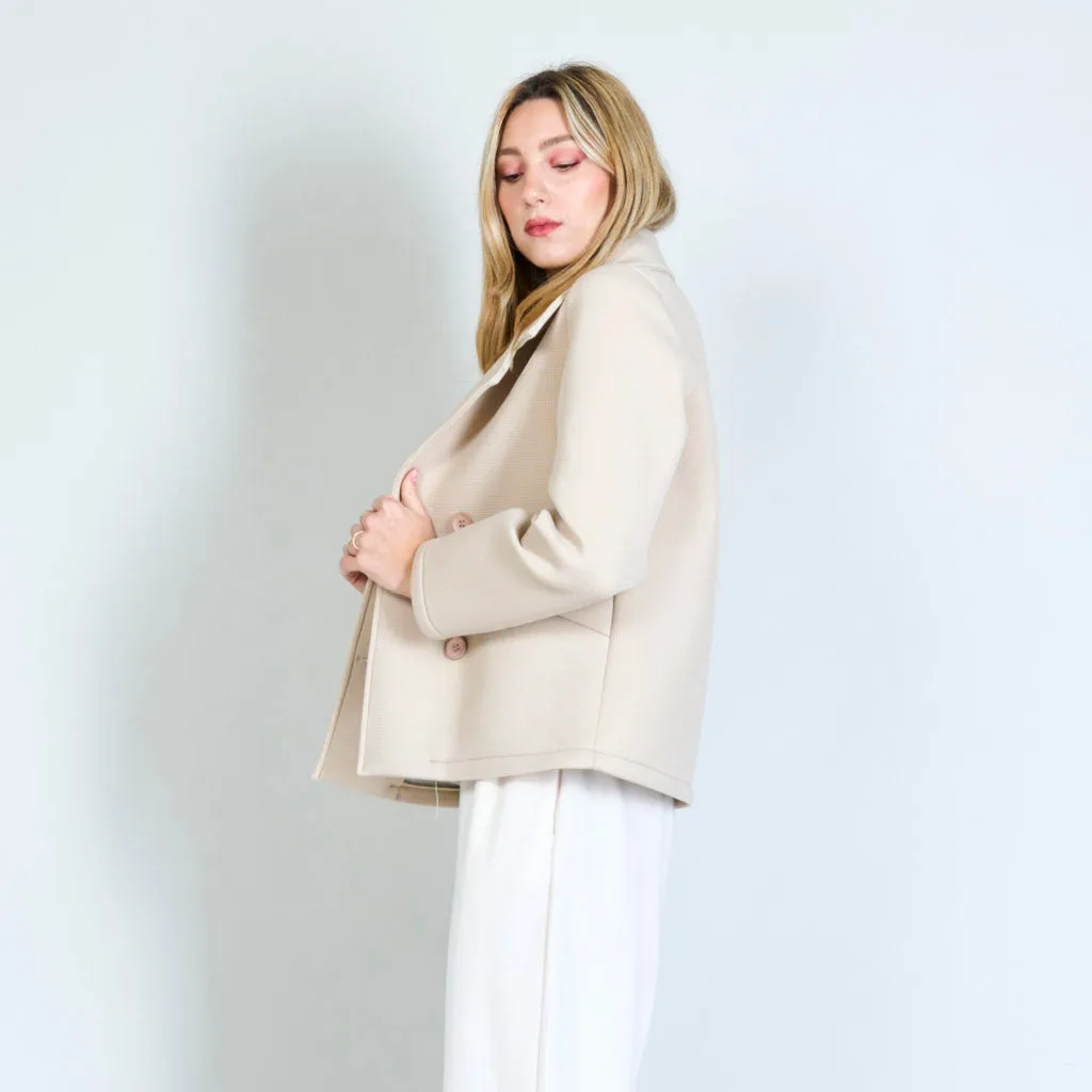 Double-breasted buttons jacket with pockets wholesale