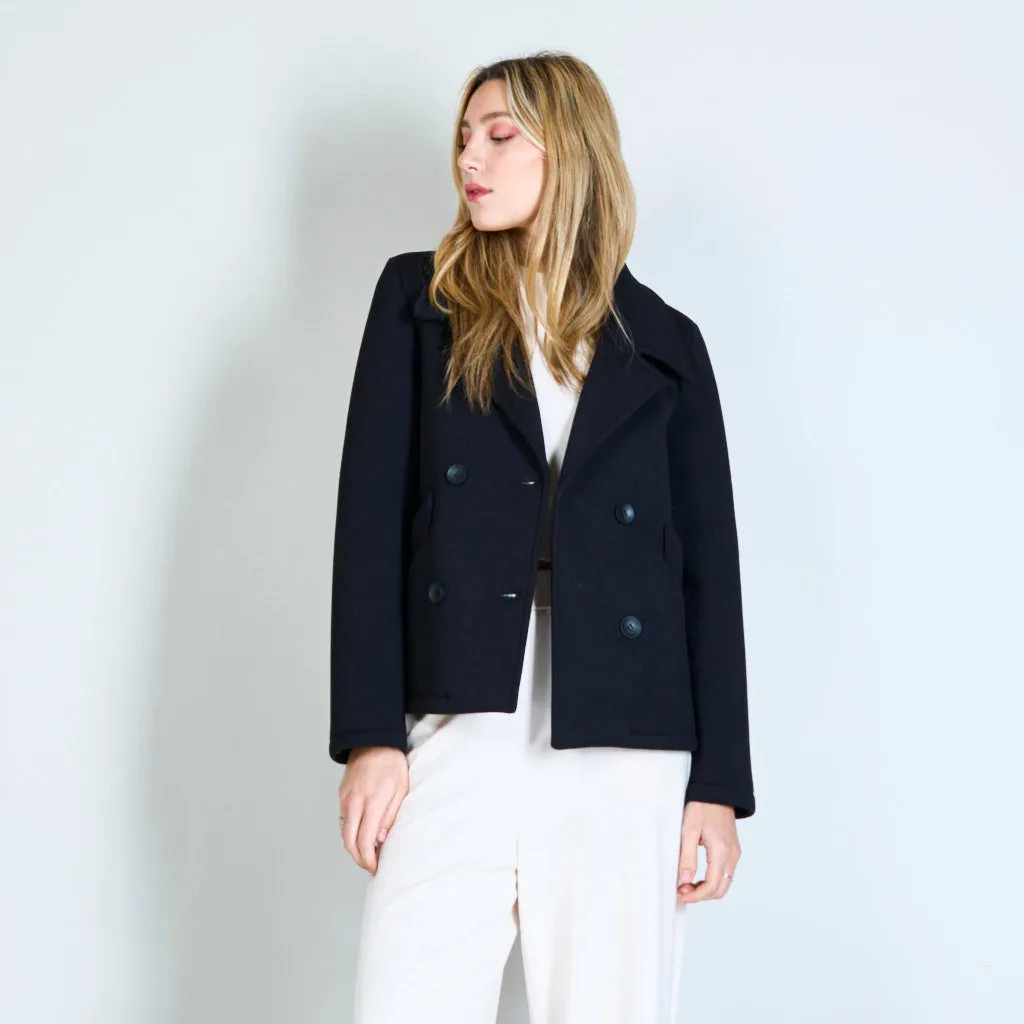 Double-breasted buttons jacket with pockets wholesale