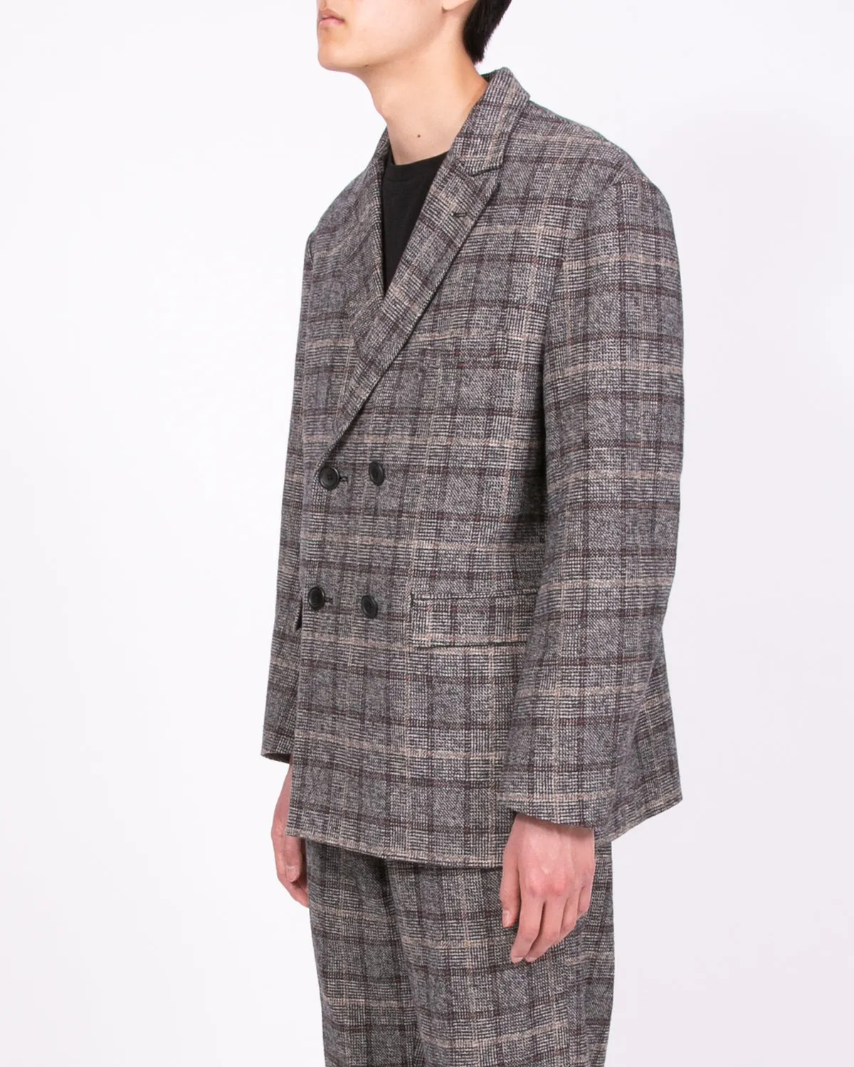 Double Breasted Jacket - Glen Plaid