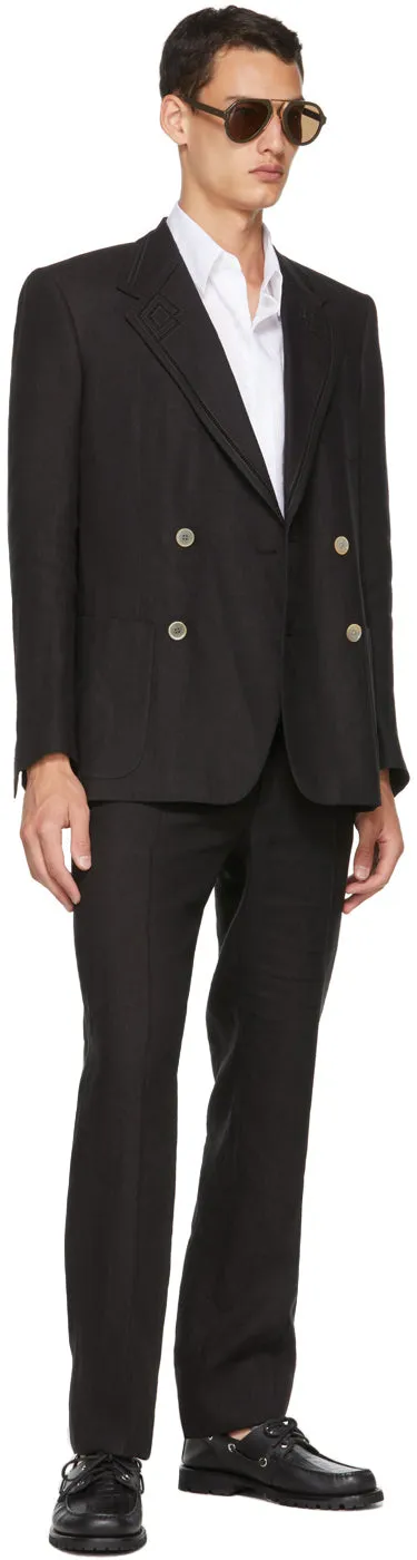 Fendi Black Hemp Trousers
