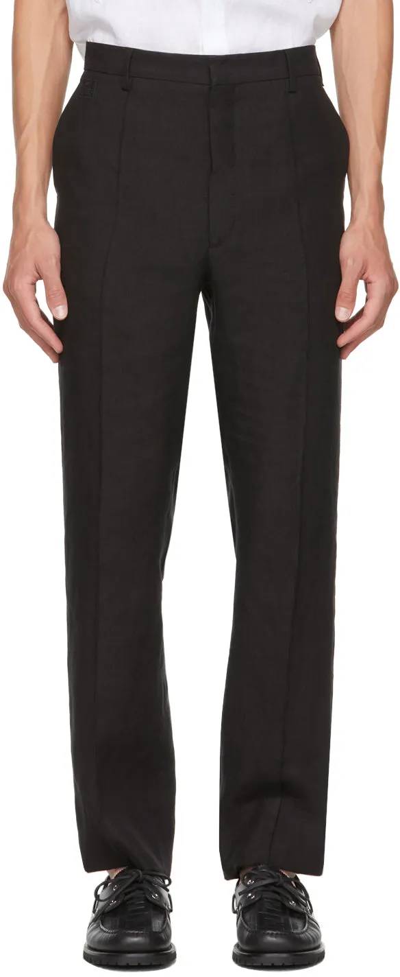 Fendi Black Hemp Trousers