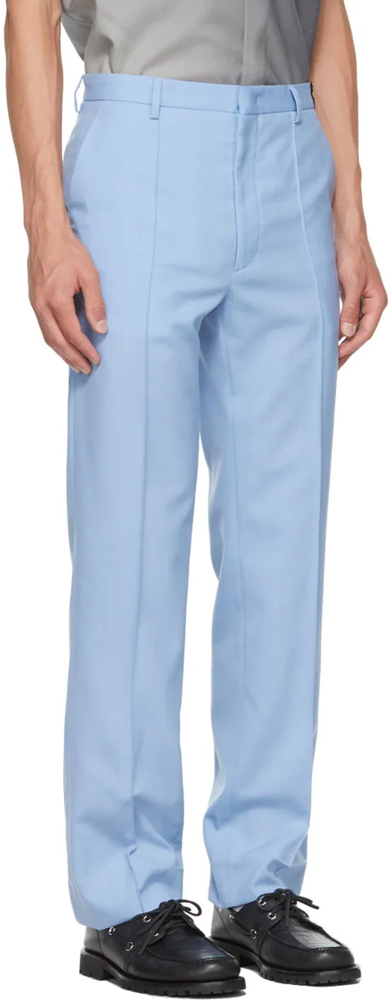 Fendi Blue Virgin Wool Trousers