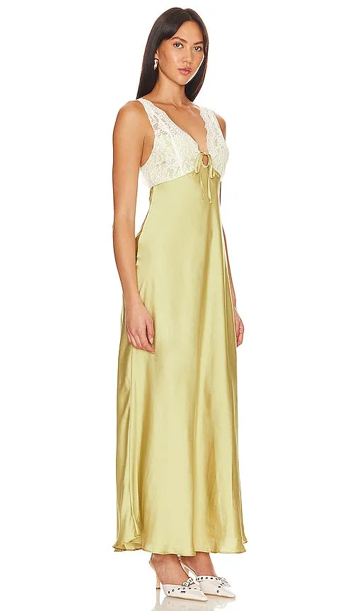 Free People x REVOLVE x Intimately FP Country Side Maxi In Palm Leaf Combo in Sage