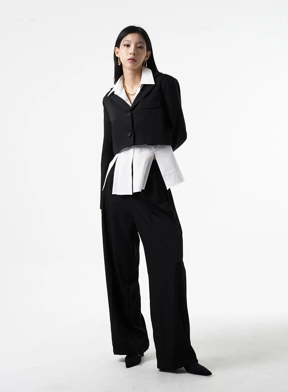 Jacket And Tailored Pants Set IA325