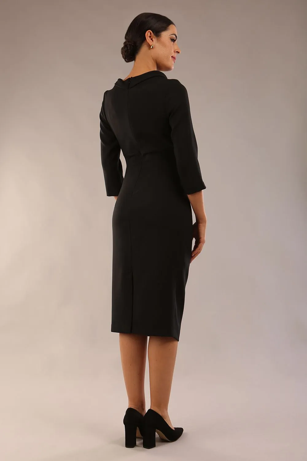Juliette 3/4 Sleeve Knee Length Pencil Dress