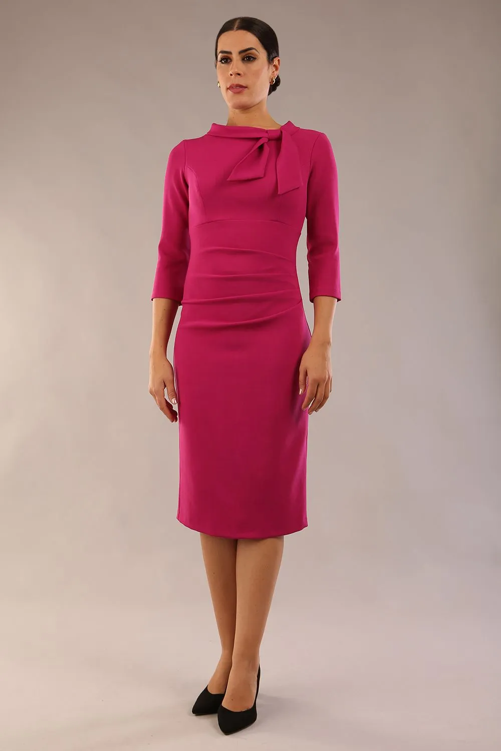 Juliette 3/4 Sleeve Knee Length Pencil Dress