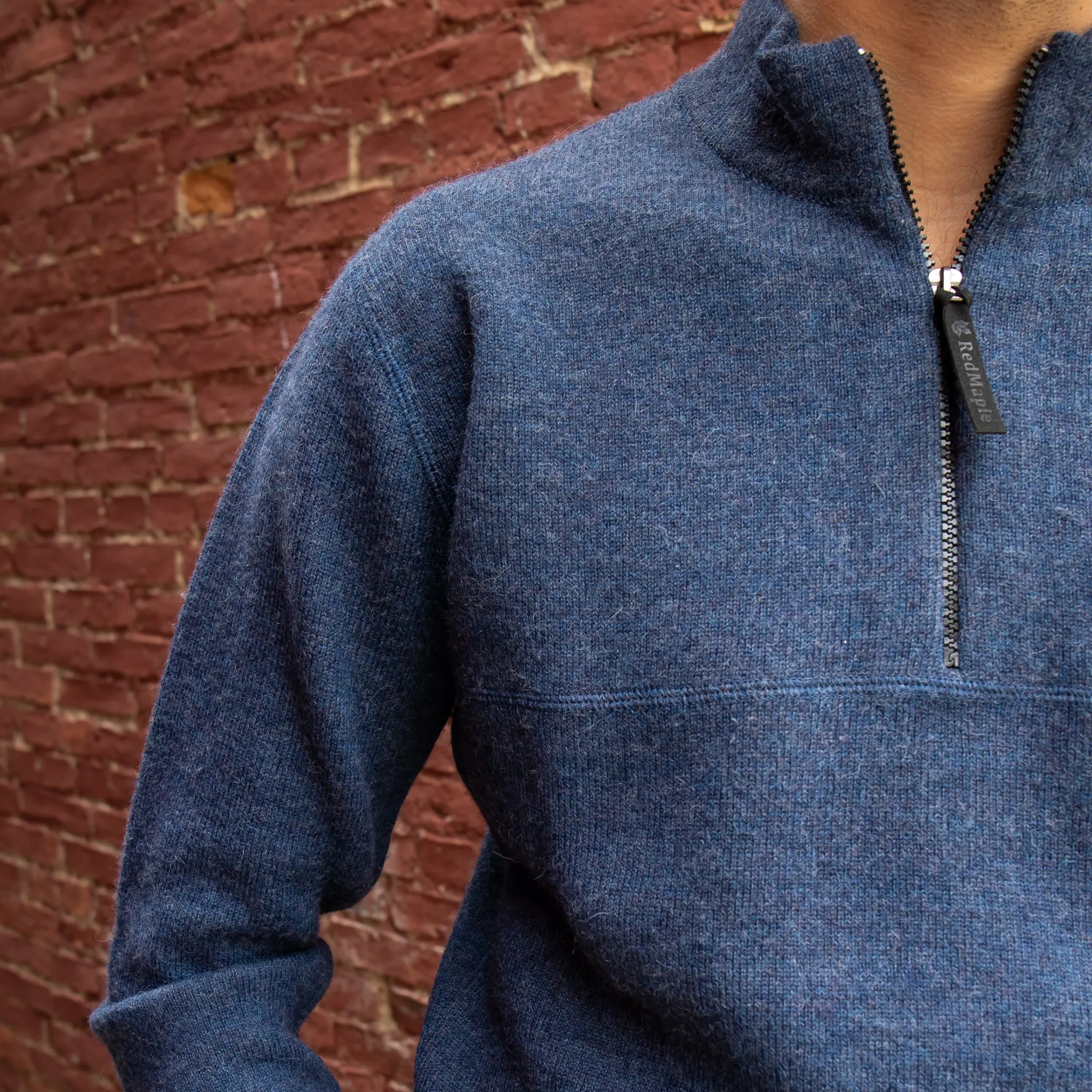 Mens Bucksport Half-Zip Alpaca Sweater