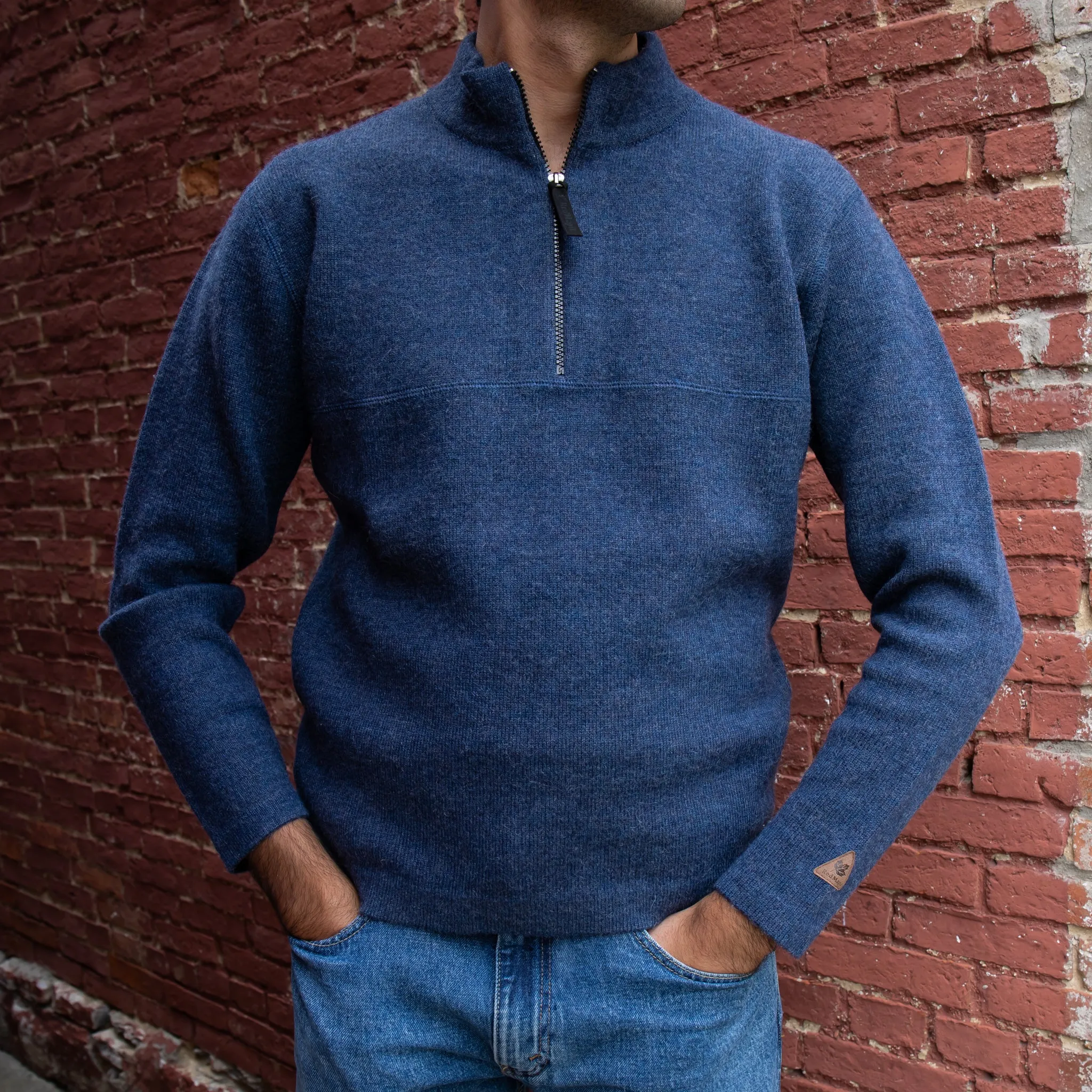 Mens Bucksport Half-Zip Alpaca Sweater