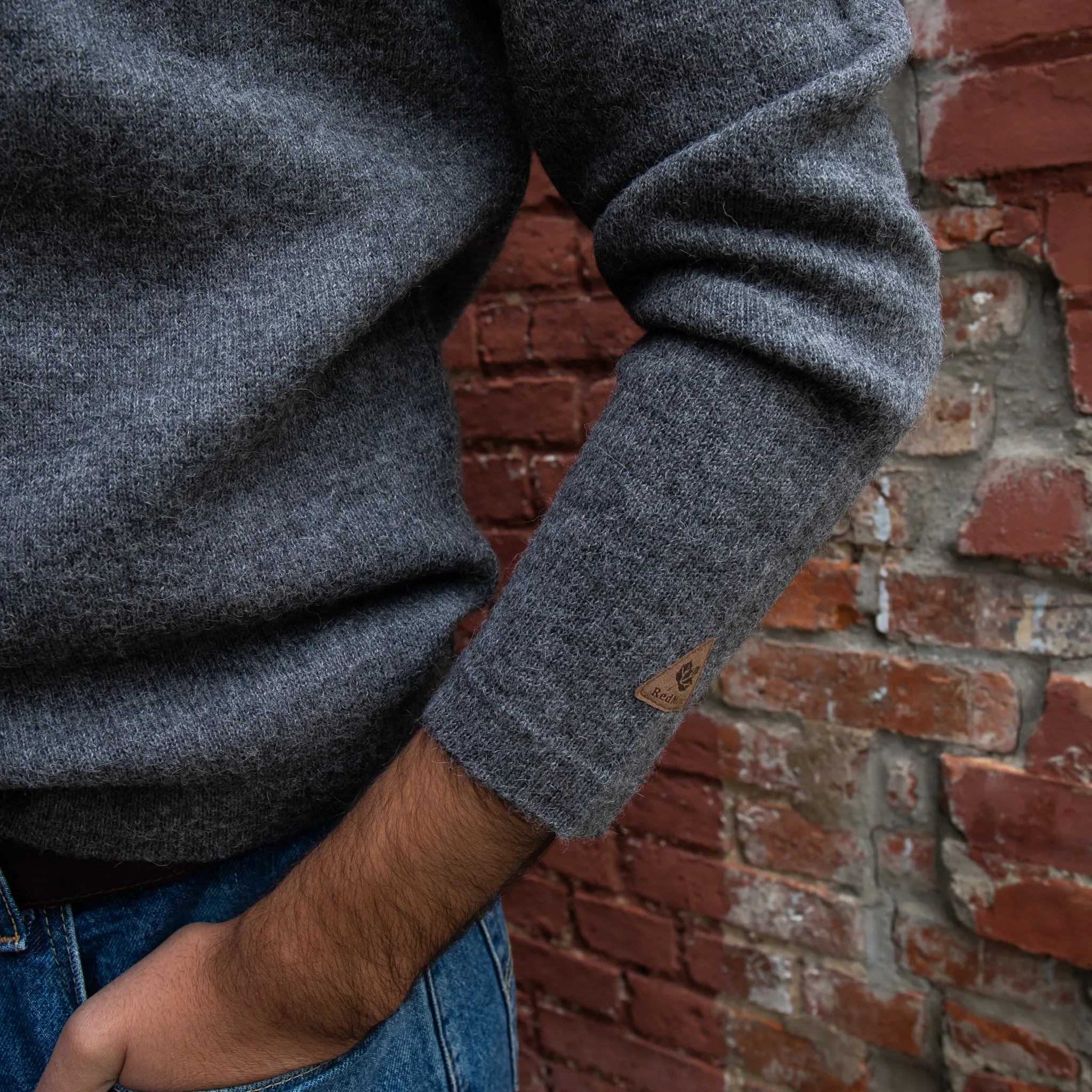 Mens Bucksport Half-Zip Alpaca Sweater