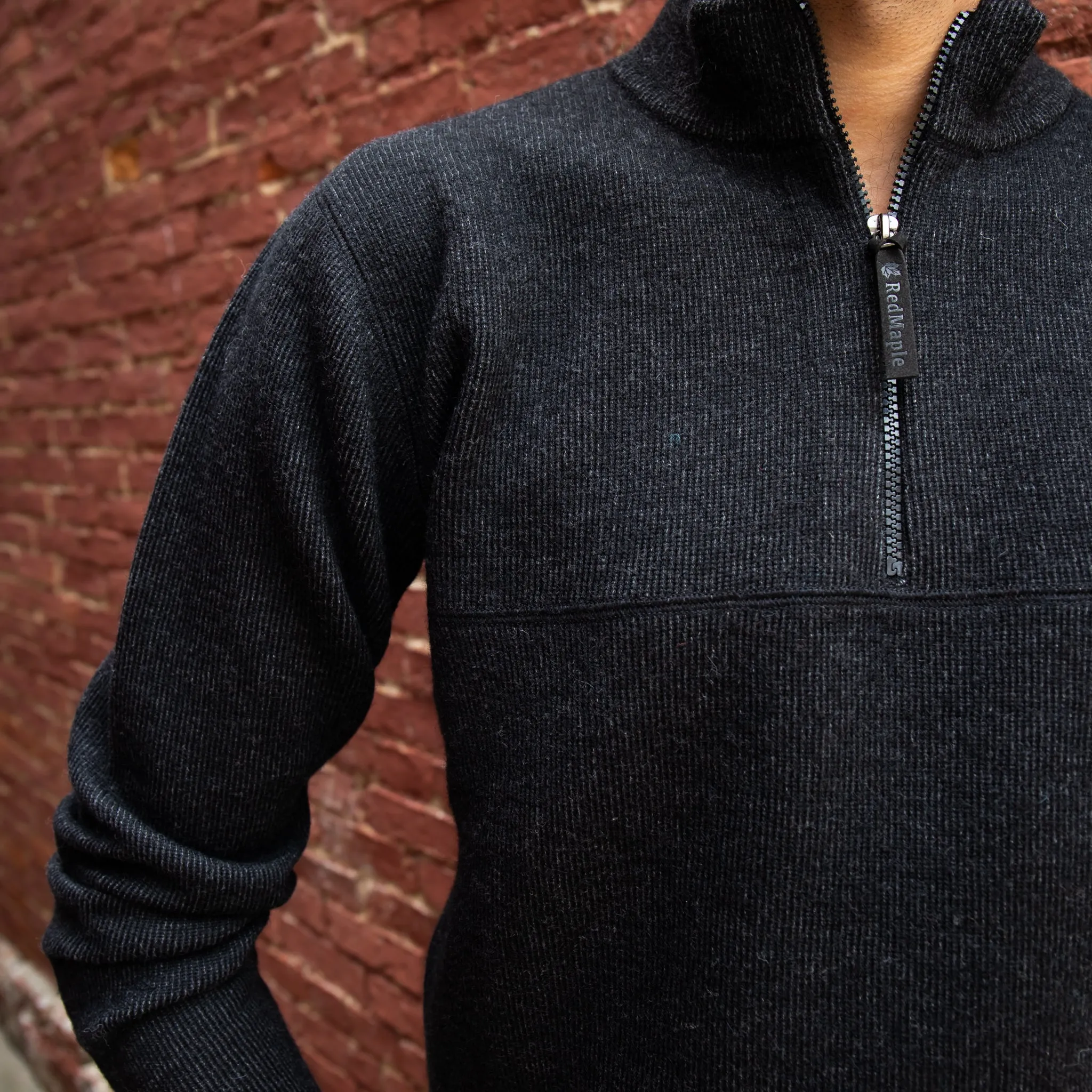 Mens Bucksport Half-Zip Alpaca Sweater