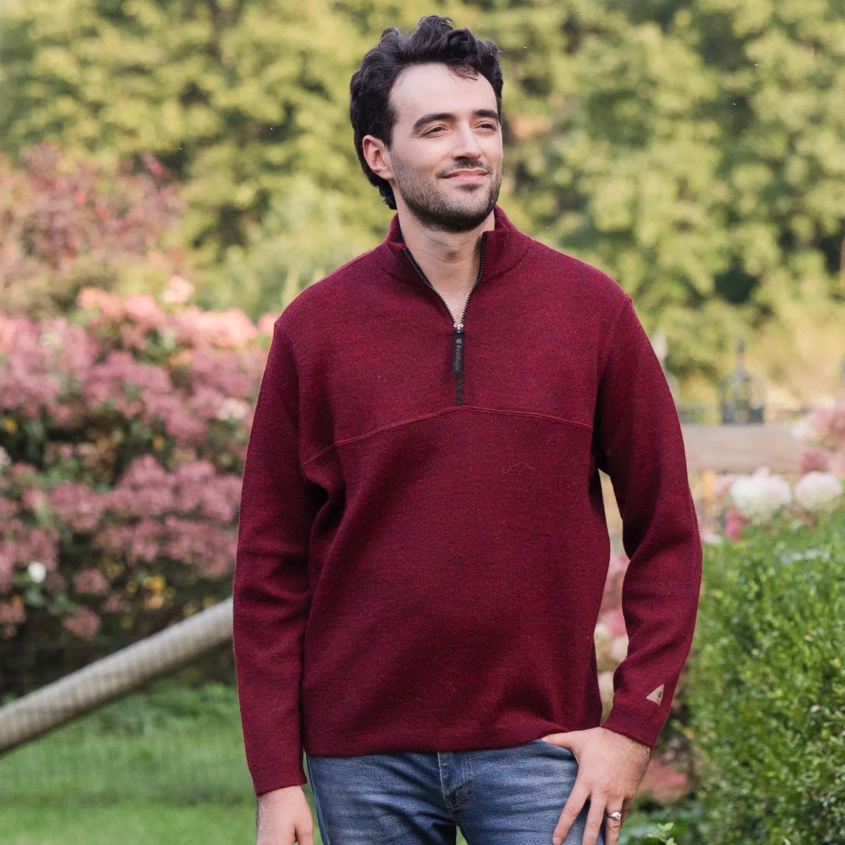 Mens Bucksport Half-Zip Alpaca Sweater