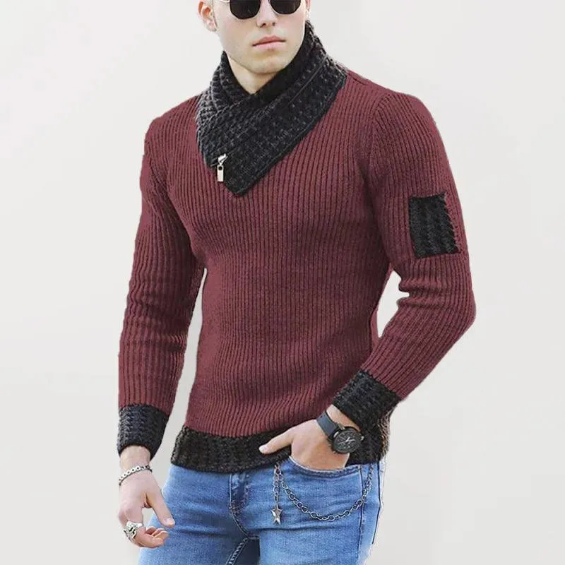 Men's Rib Shawl Collar Sweater