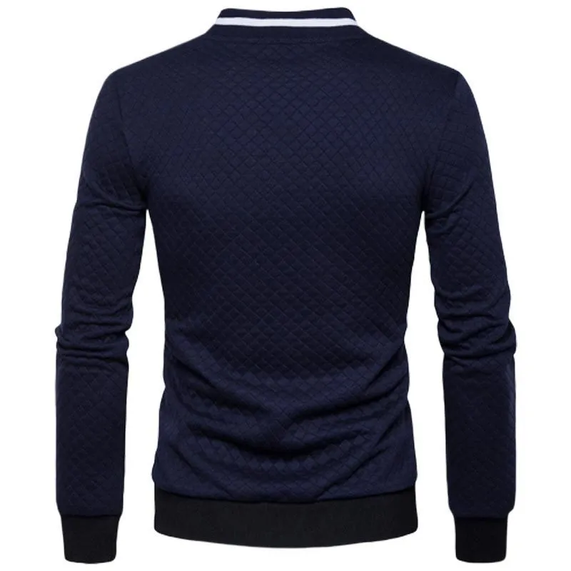 Men's Zipper Mock Neck Sweater
