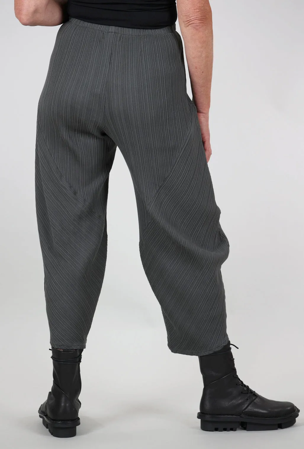 Micropleat Lantern Pant, Charcoal