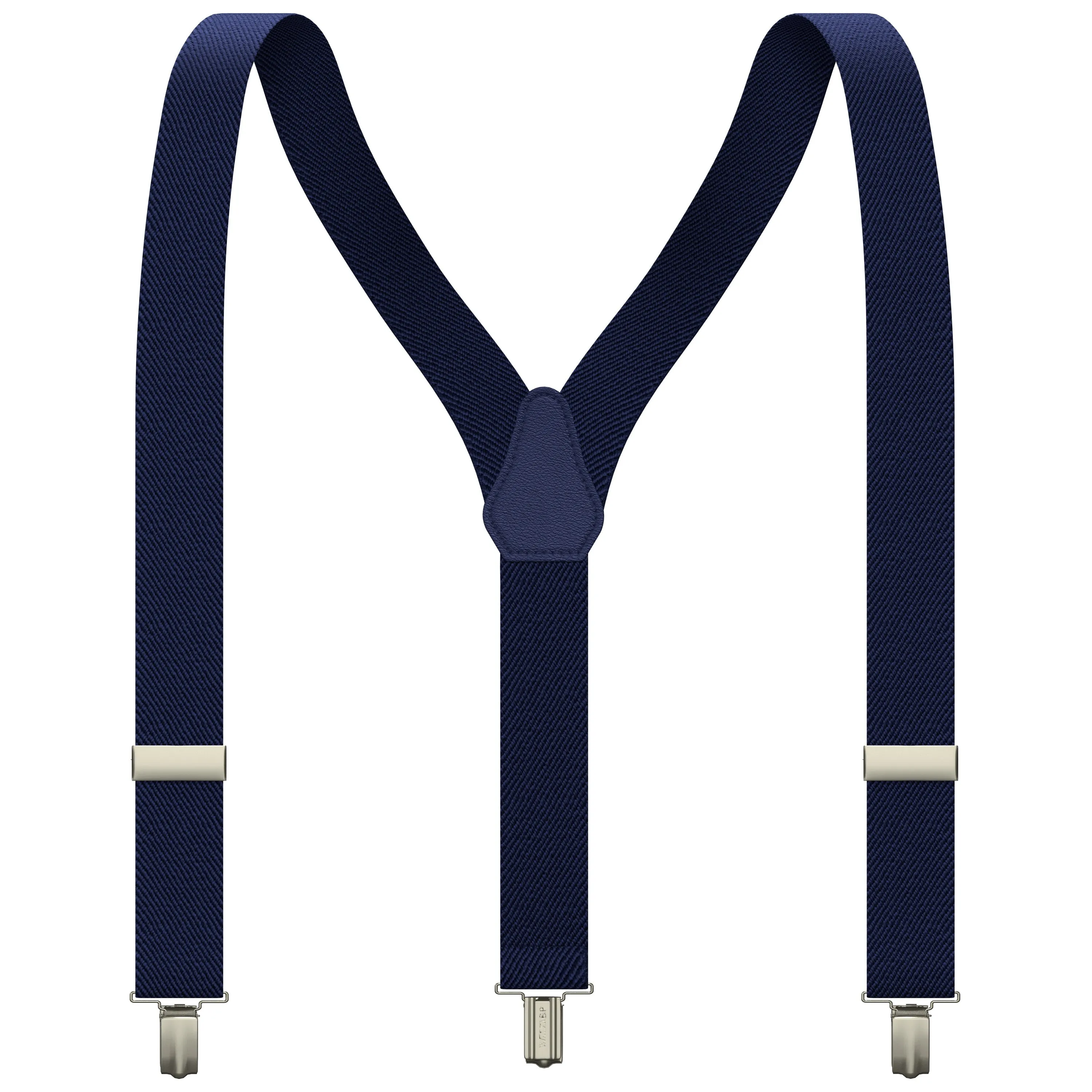 Navy Blue Slim Suspenders for Men & Women Boys & Girls Y-back Shape 1 inch wide