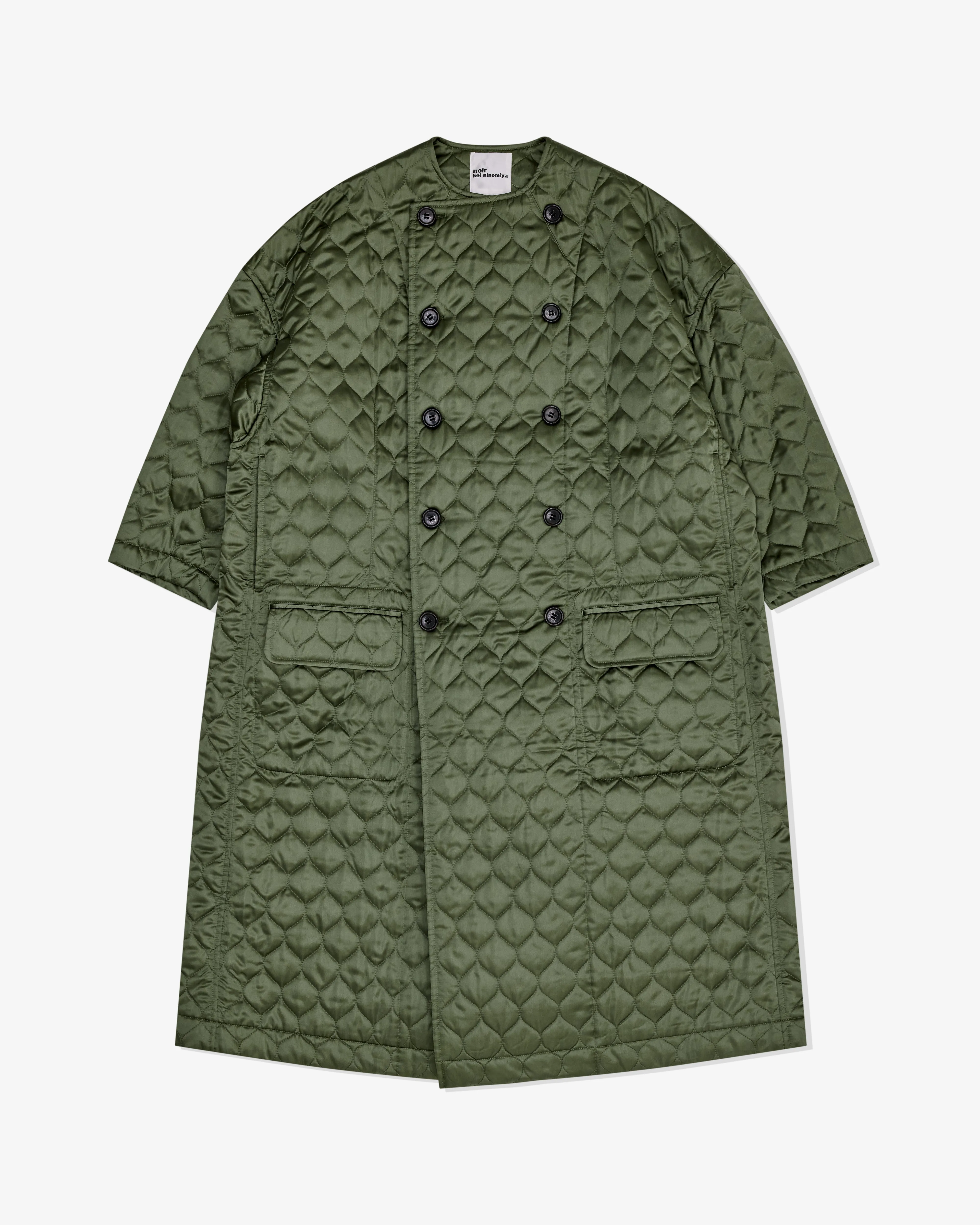 Noir Kei Ninomiya - Women's Quilted Double Breasted Coat - (Khaki)