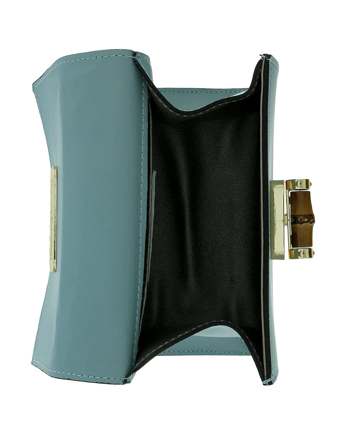 Pierre Cardin Light Blue Leather Small Vintage Structured Satchel Bag