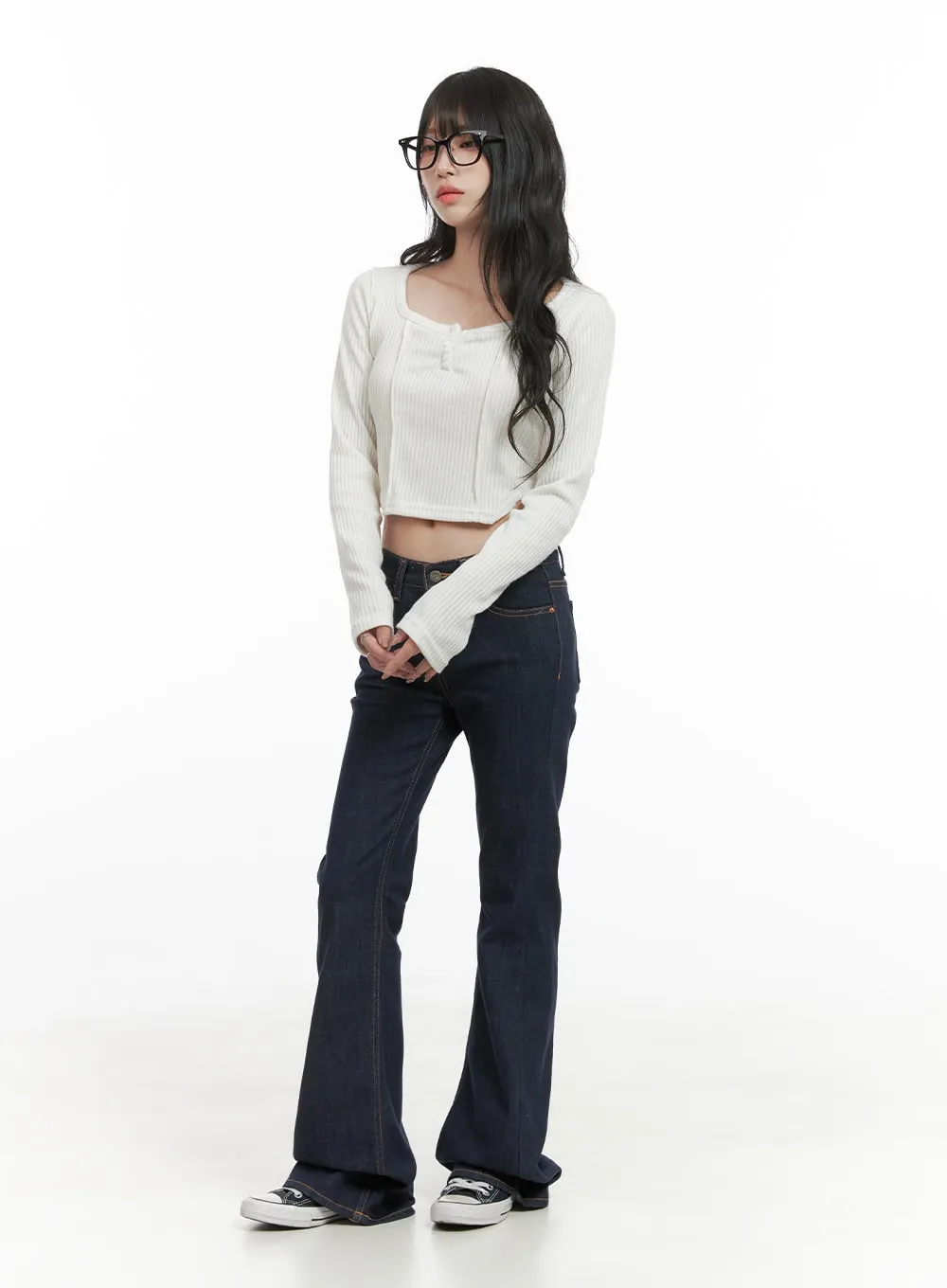 Scoop Neck Structured Crop Top CG421