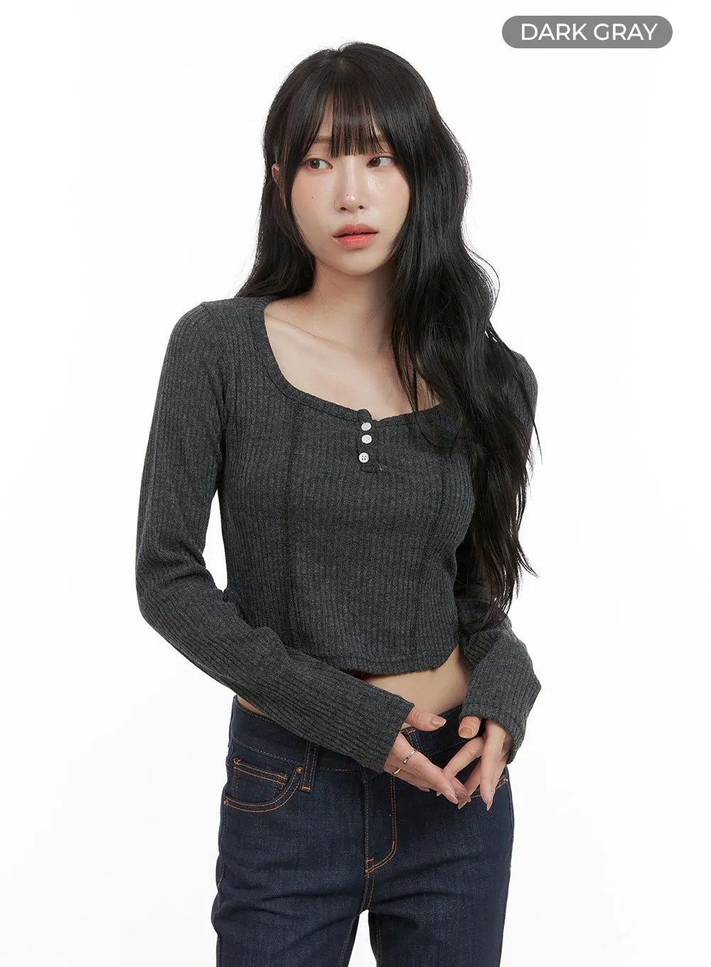 Scoop Neck Structured Crop Top CG421