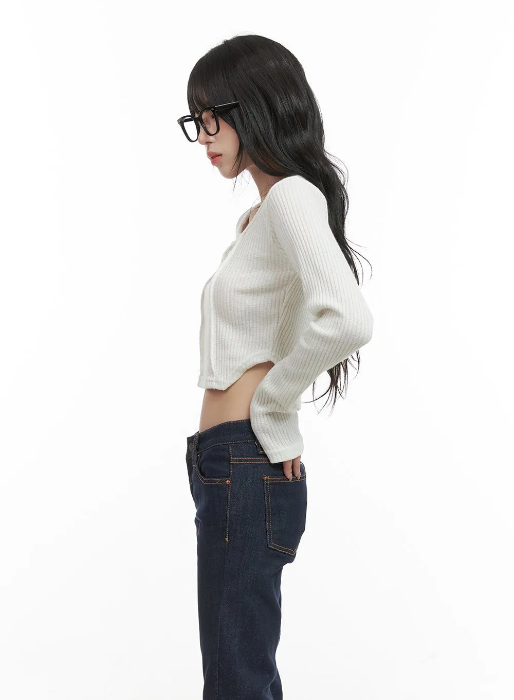 Scoop Neck Structured Crop Top CG421