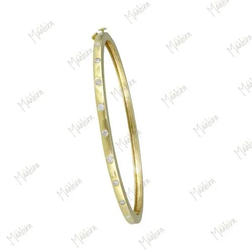 Sleek White Diamond Bangle