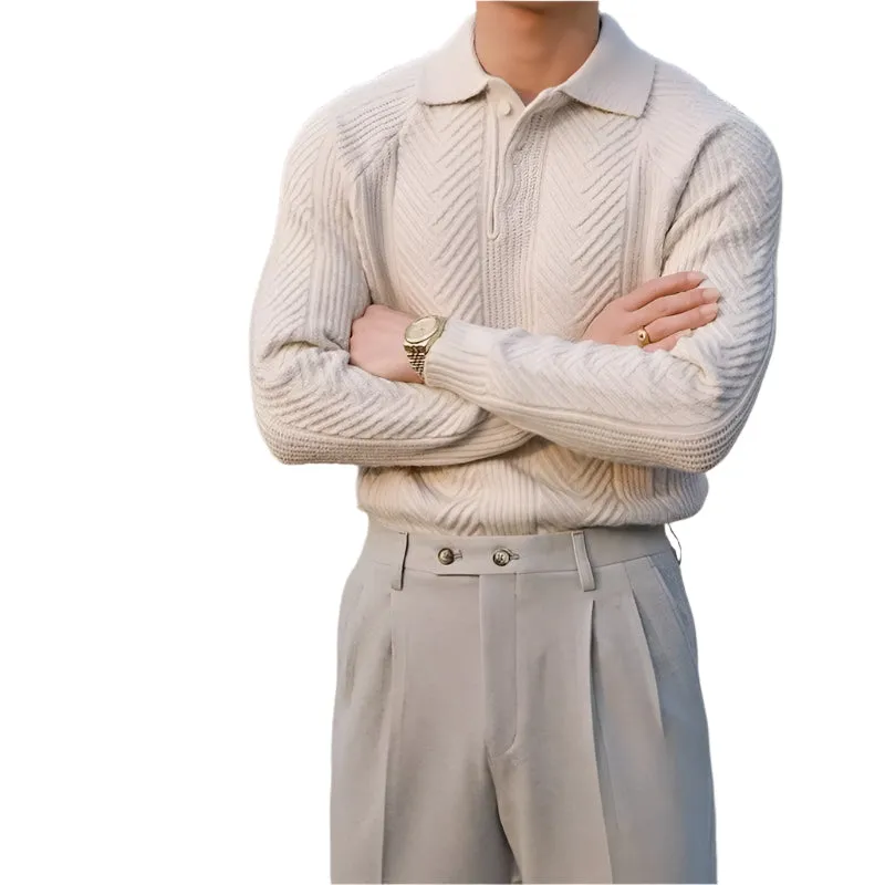 Slim-Fit Polyester Sweaters For Men