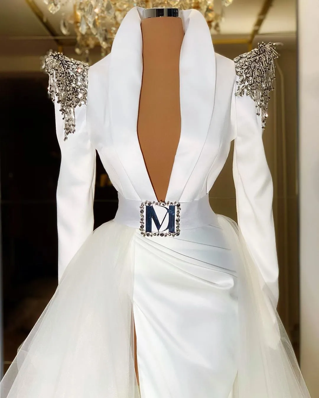 Stormi White Long Party Evening Dress