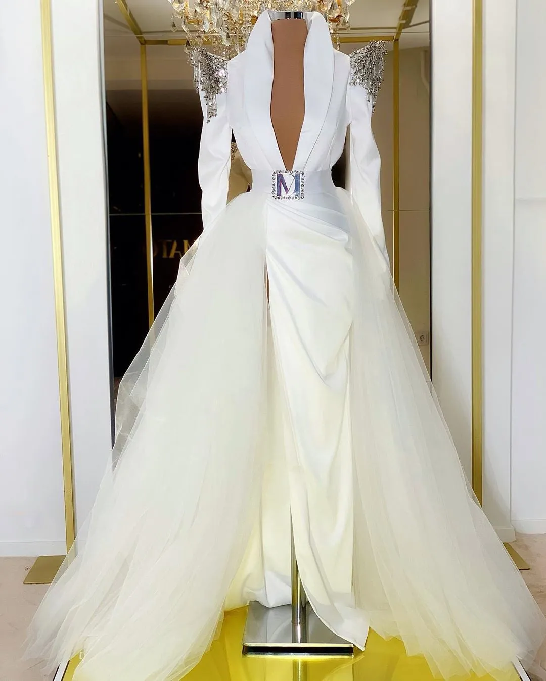 Stormi  White Long Party  Evening Dress